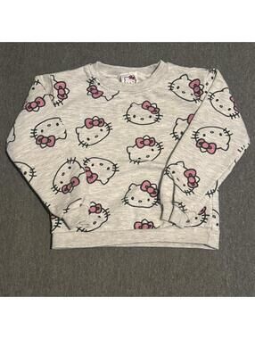 Grey and pink Hello Kitty sweater size 4T #kawaii #kidcore #sanrio #hellokitty